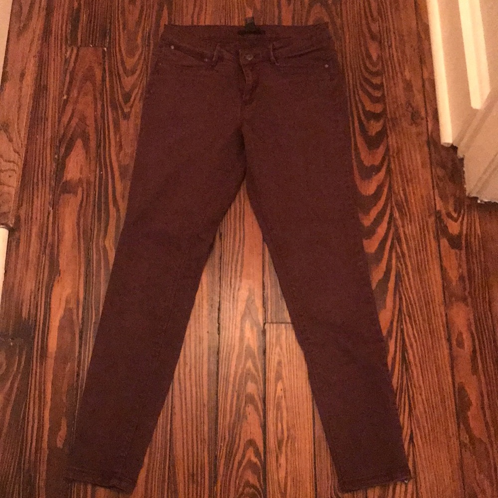 Forever 21 high waist burgundy jegging